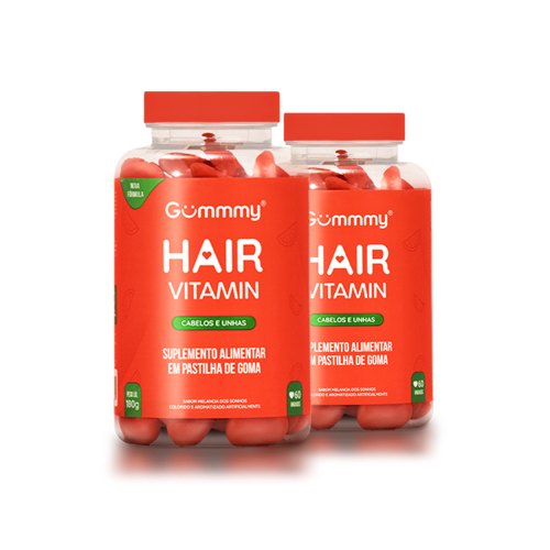 02 potes de Gummy Hair melancia