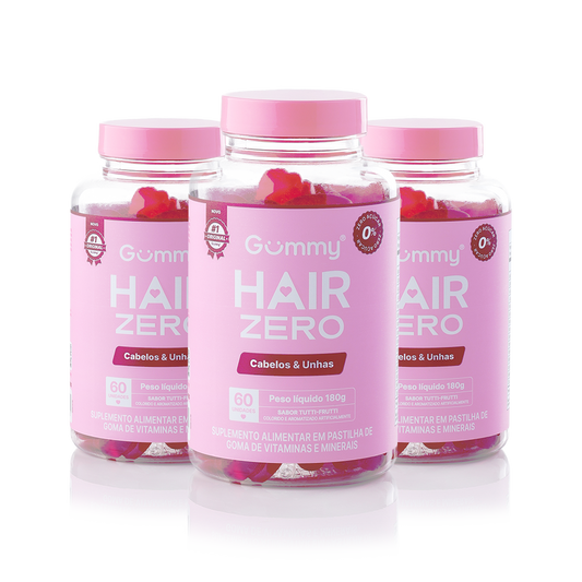 3 pote Gummy Hair® ZERO