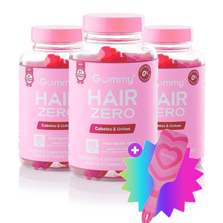 3 Gummy® Hair 180g + Escova ou Necessaire