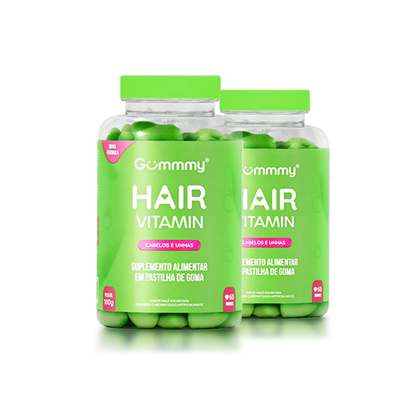 2 Gummy Hair® - Maçã Verde 180 g