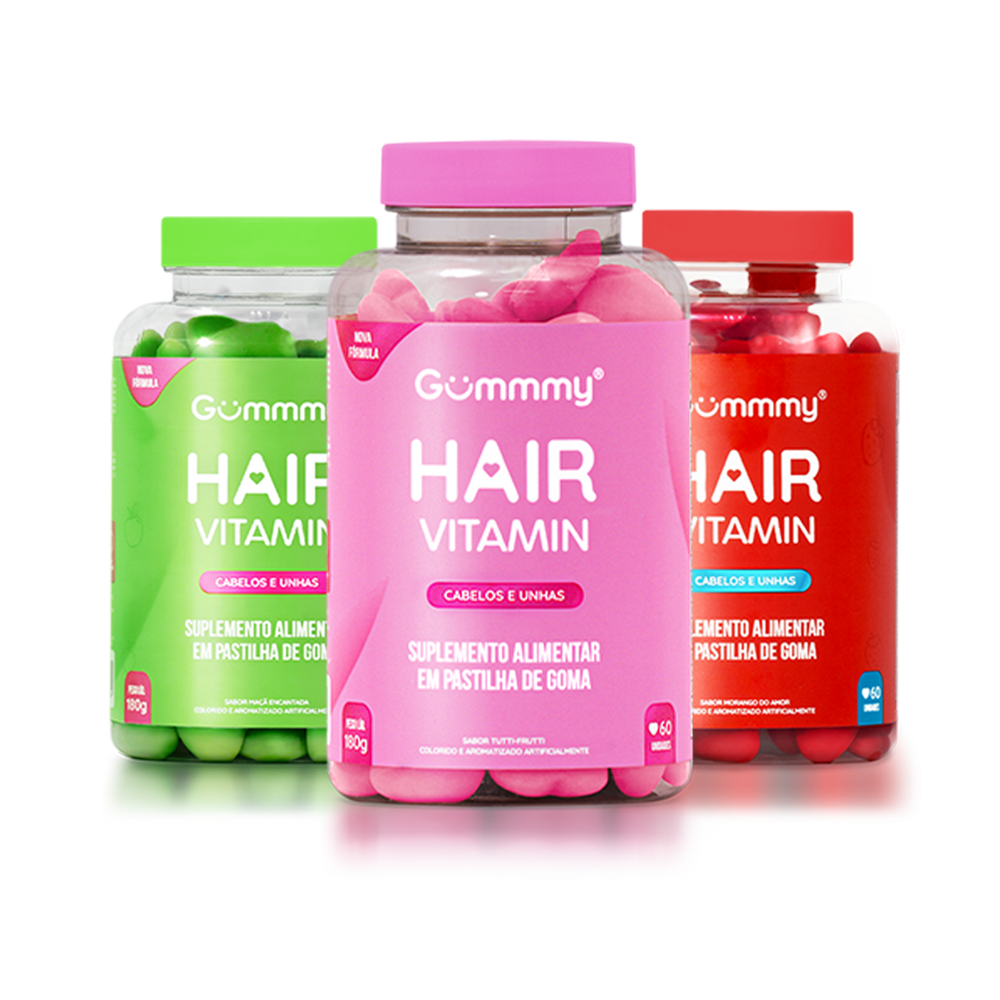 Super Combo Gummy Hair® - 3 Potes (Mix de Sabores)