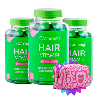 3 Gummy® Hair 180g + Escova ou Necessaire