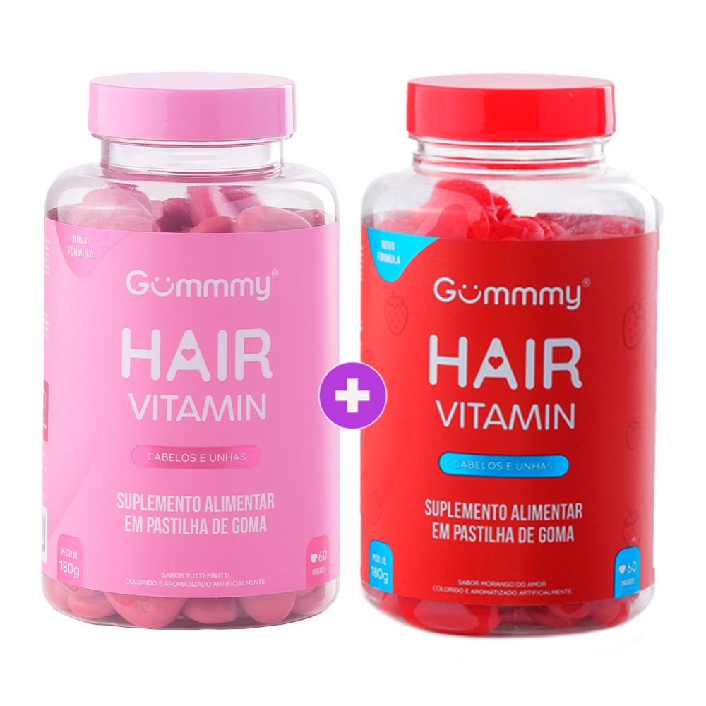 2 Gummy®  Hair - Tuuti Frutti e Morango 180g