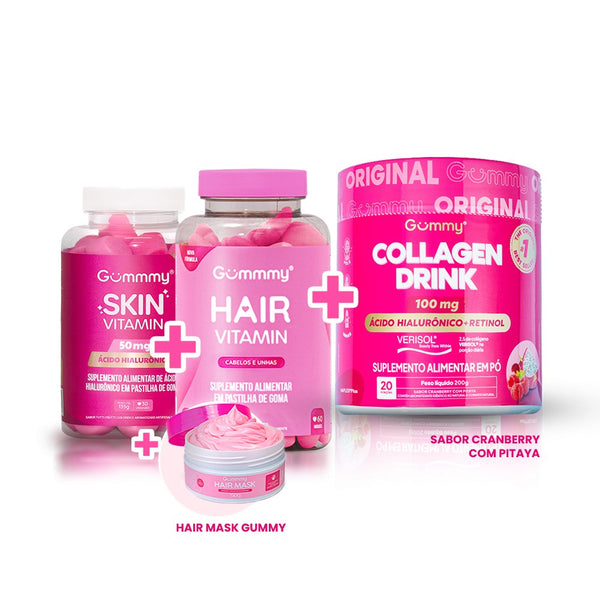 Gummy Hair + Gummy Skin + Collagen Drink + Hair Mask - Gummy